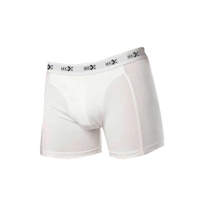 TenX White Cotton Jersey Boxer Shorts