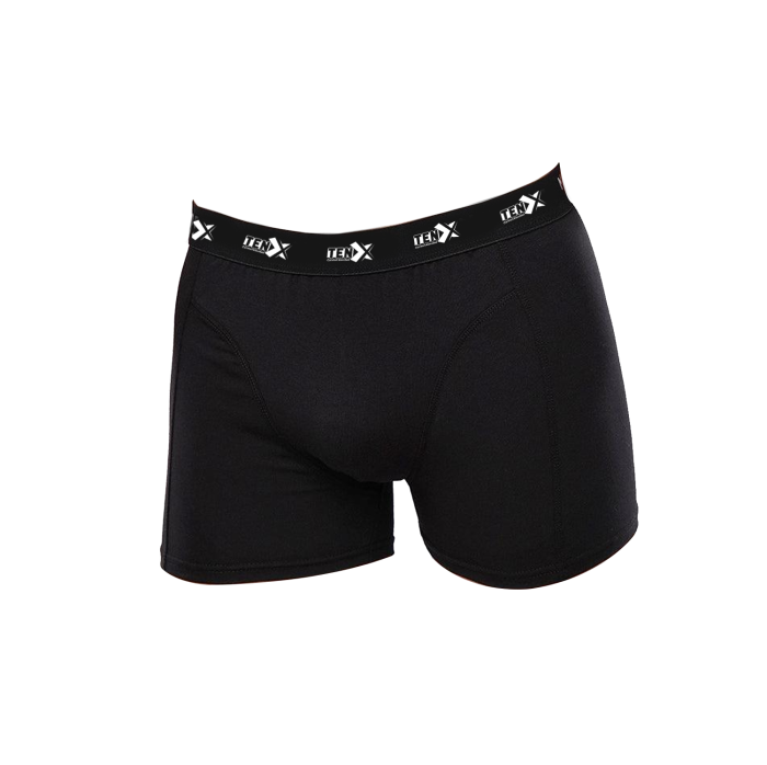 TenX Black Cotton Jersey Boxer Shorts