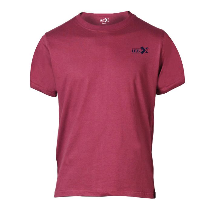 Men's Basic Maroon T-Shirt - Cotton Jersey Crew Neck Tee for All-Day Comfort