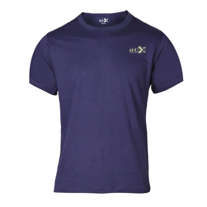 Men's Basic Navy Blue T-Shirt - Cotton Jersey Crew Neck Tee for Everyday Comfort