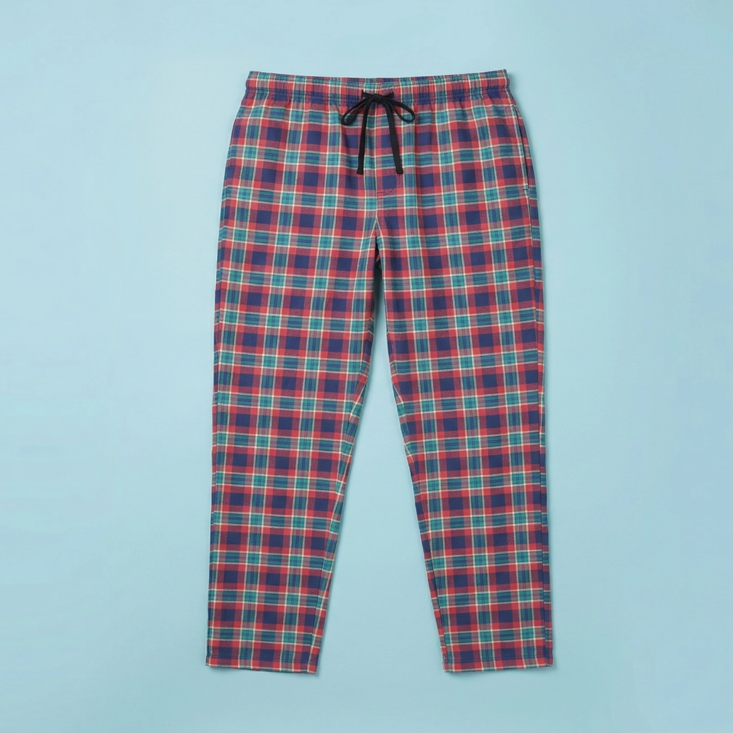 Men's Wooven Cotton Trouser (BlueRed) - Image 2