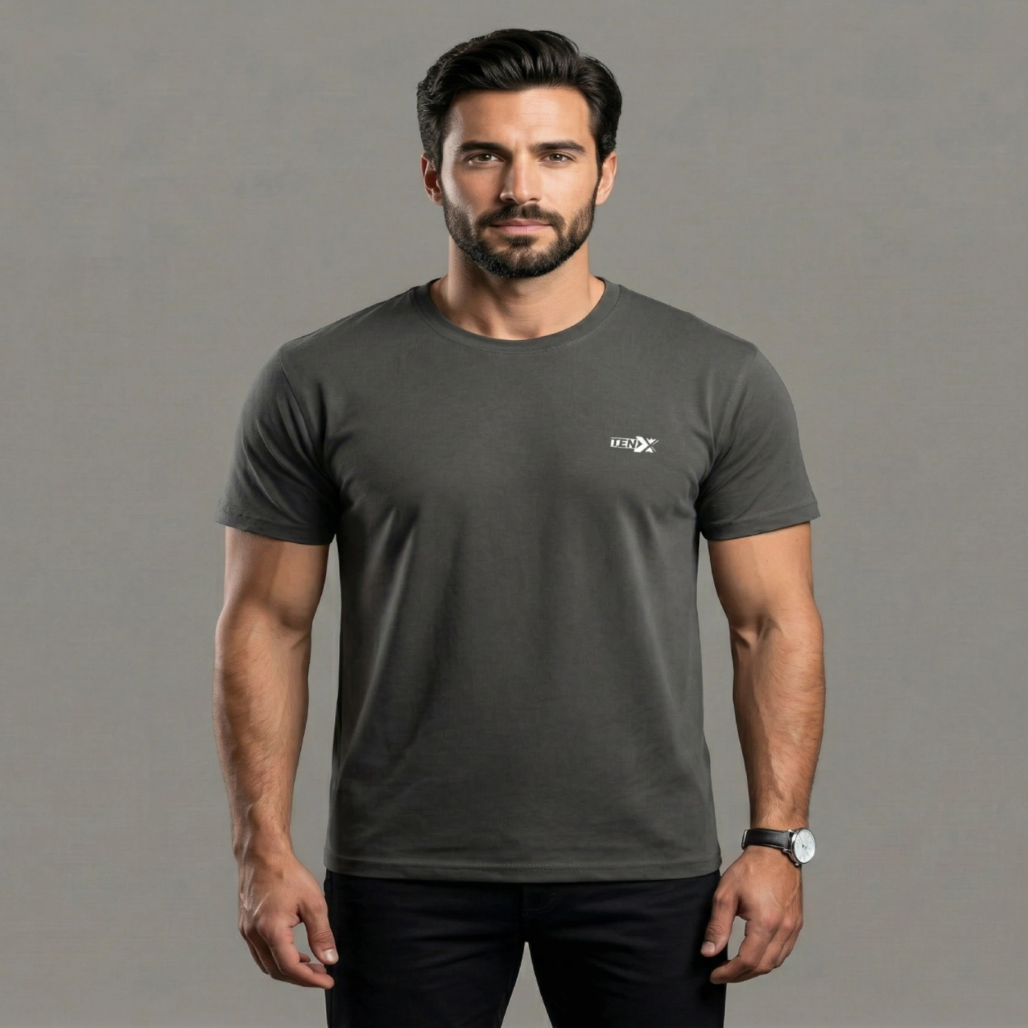 Men's Basic T-Shirt (Charcoal) - Image 2