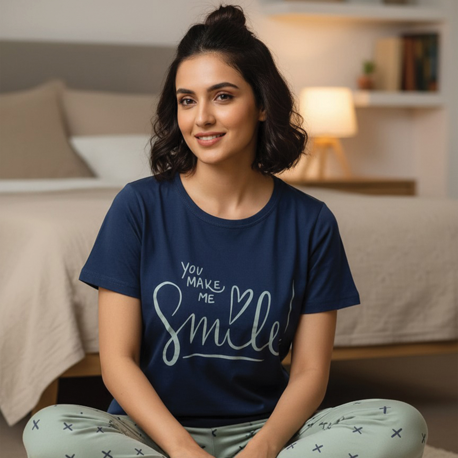 Women Cotton Jersey Night Suit