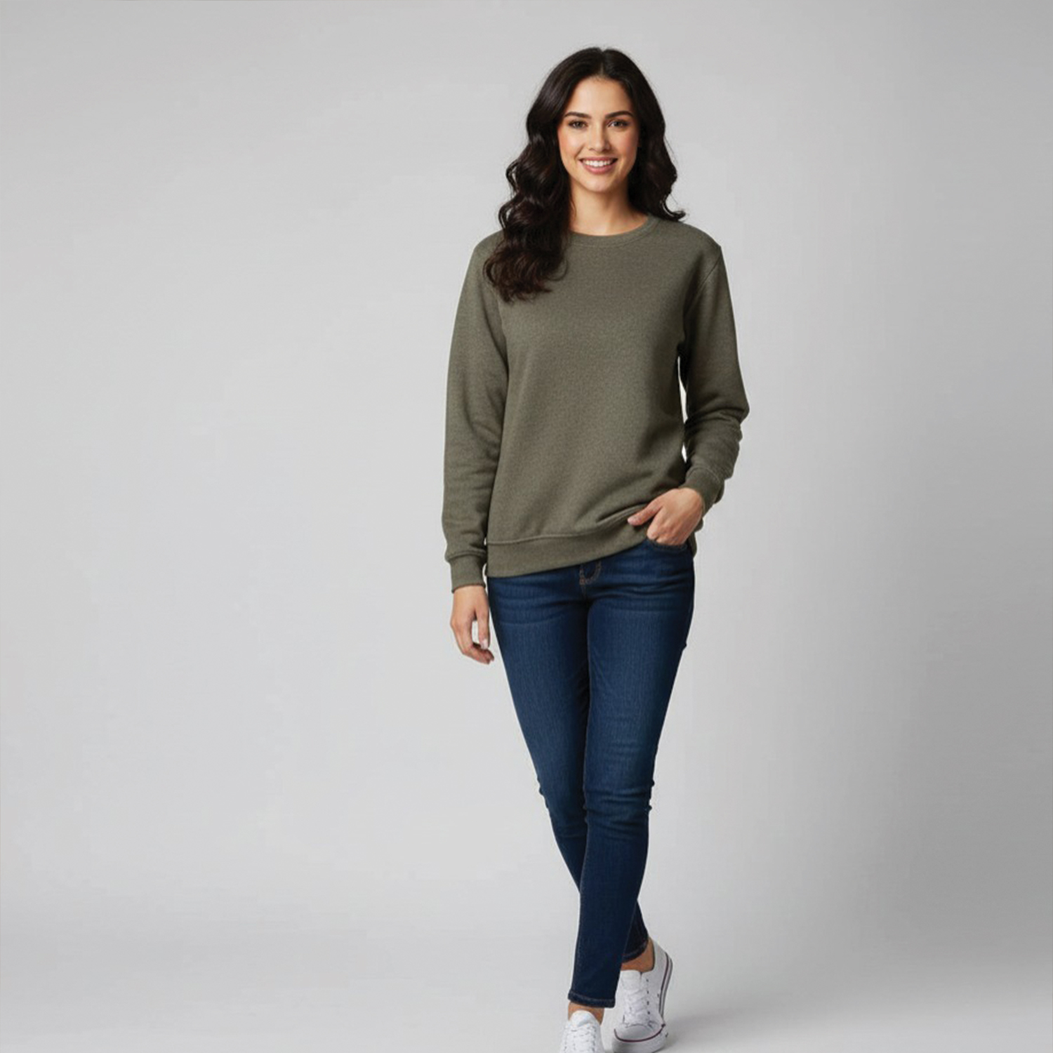 Women Plain Sweat Shirt - Image 2