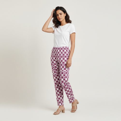 Women Printed Cotton Jersey Trouser