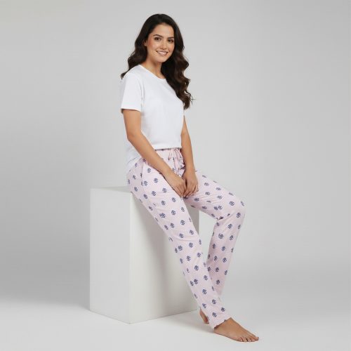 Women Printed Cotton Jersey Trouser