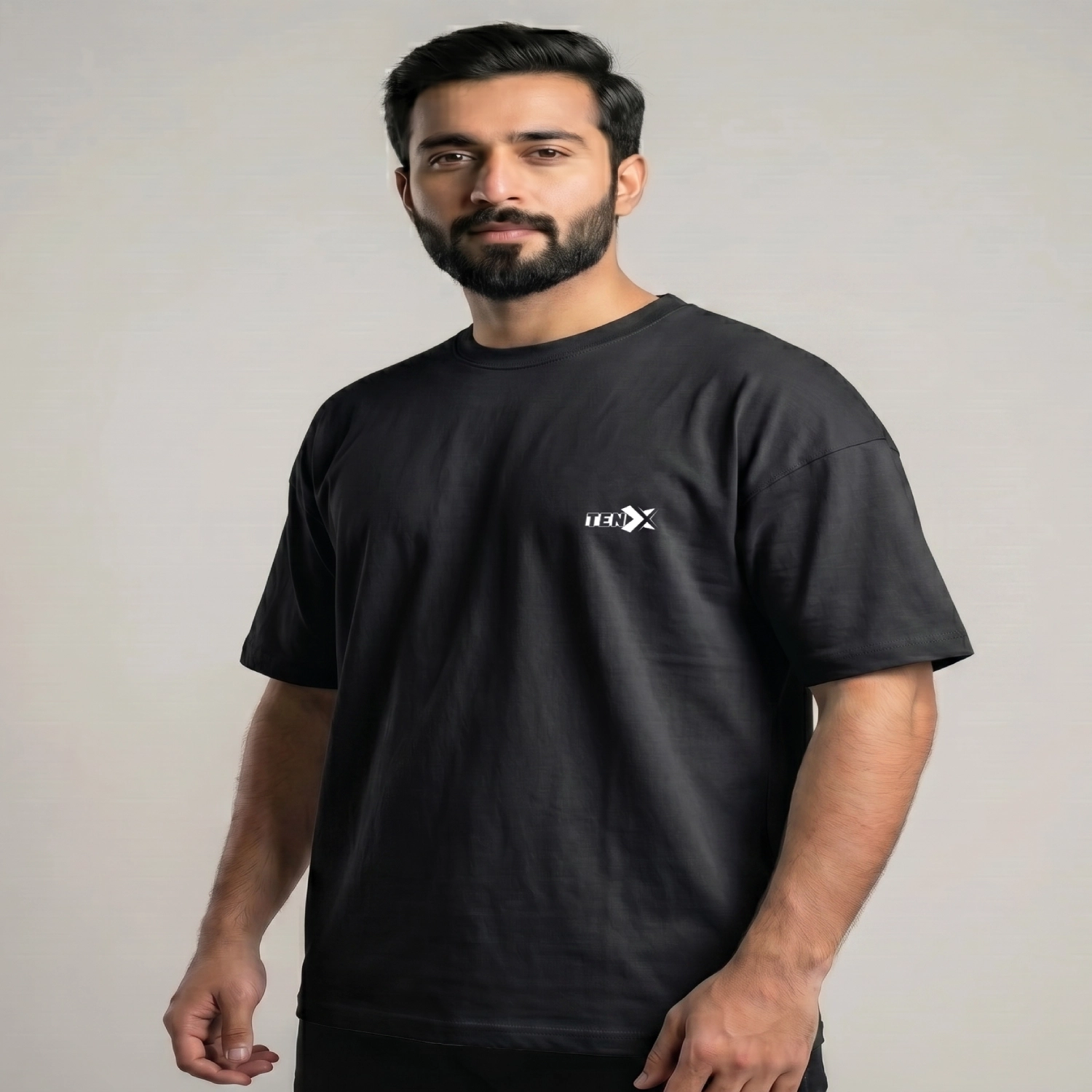 Men's Baggy T-Shirt (Black) - Image 2