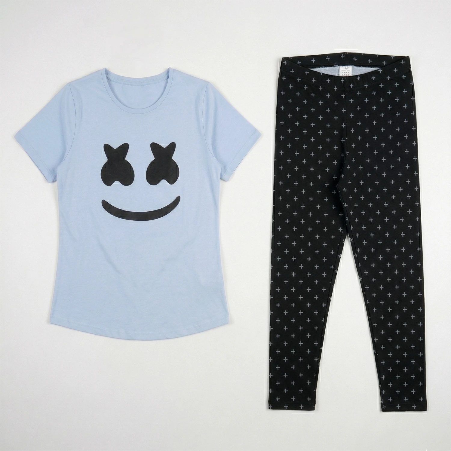 Women Cotton Jersey Night Suit (Sky Navy) - Image 3