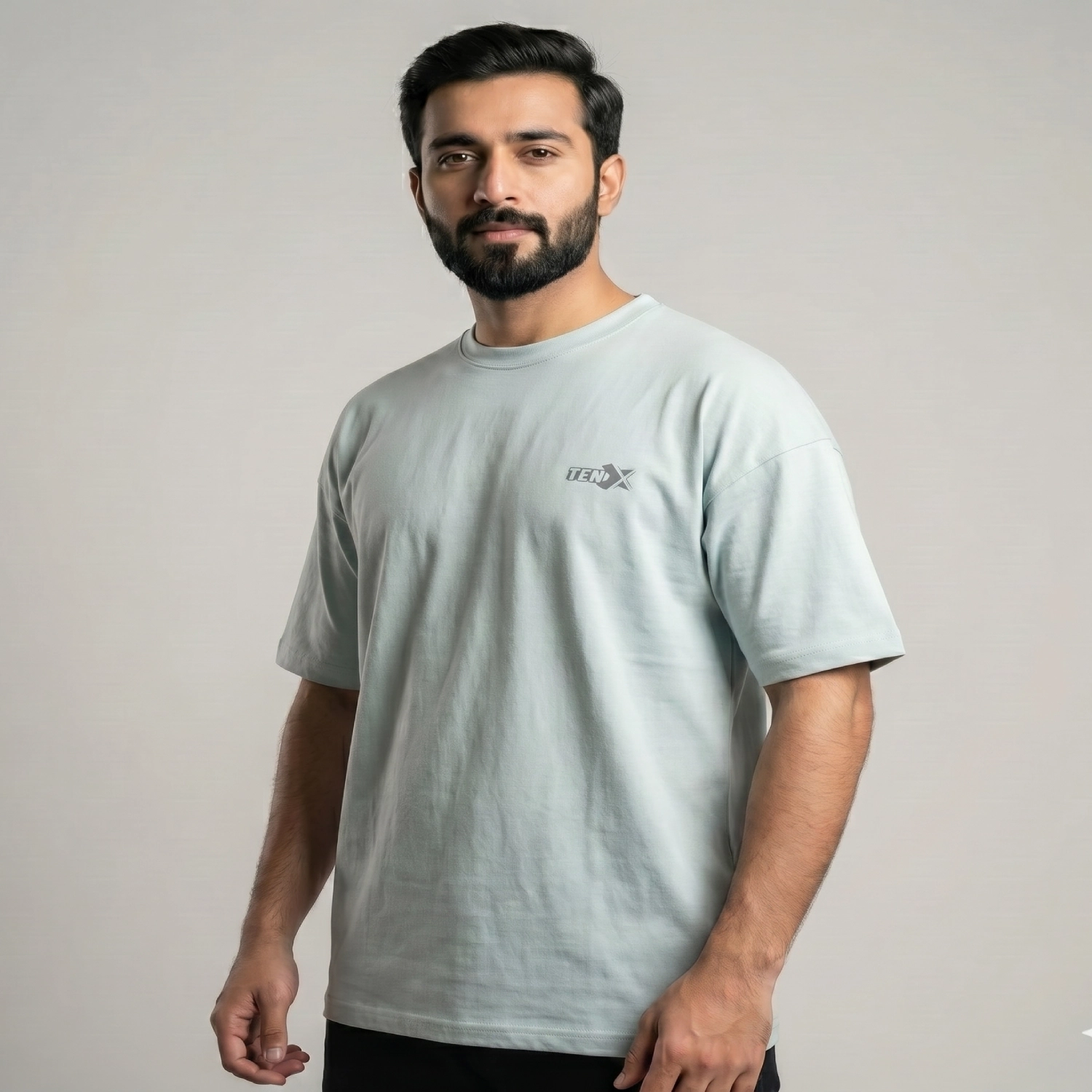 Men's Baggy T-Shirt (Sea Green) - Image 2