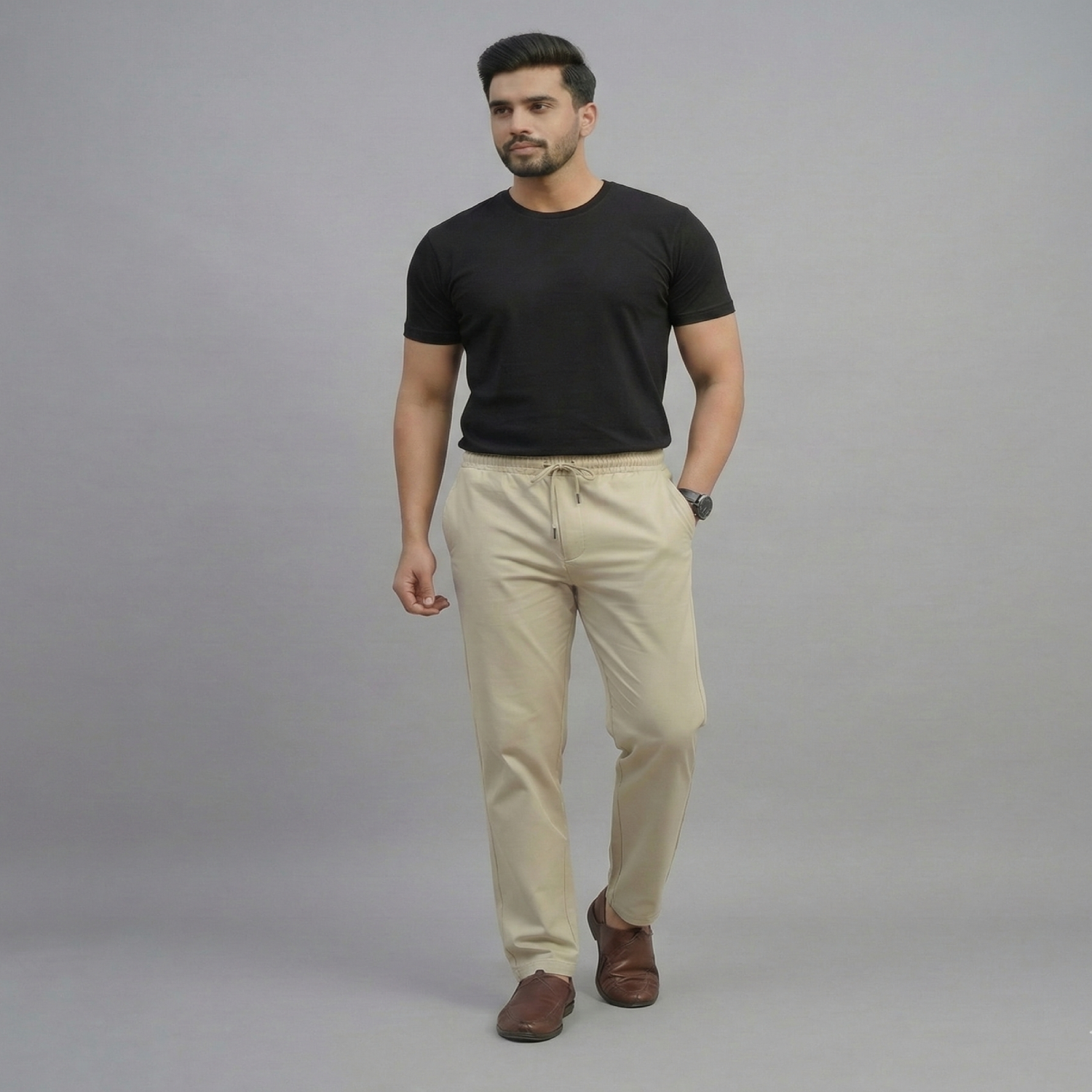 Men's Twill Joggy Pants (Camel)