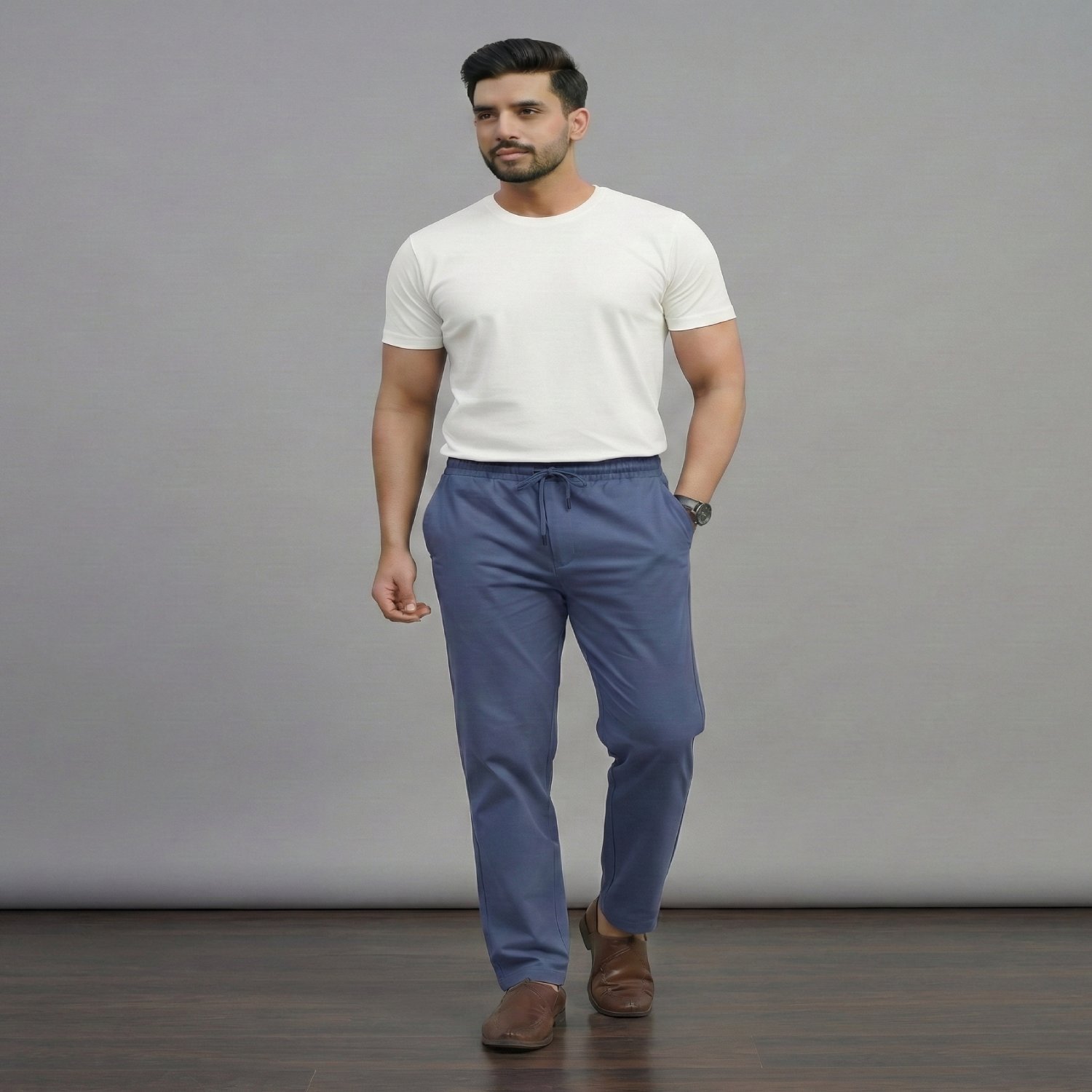 Men's Twill Joggy Pants (Navy)