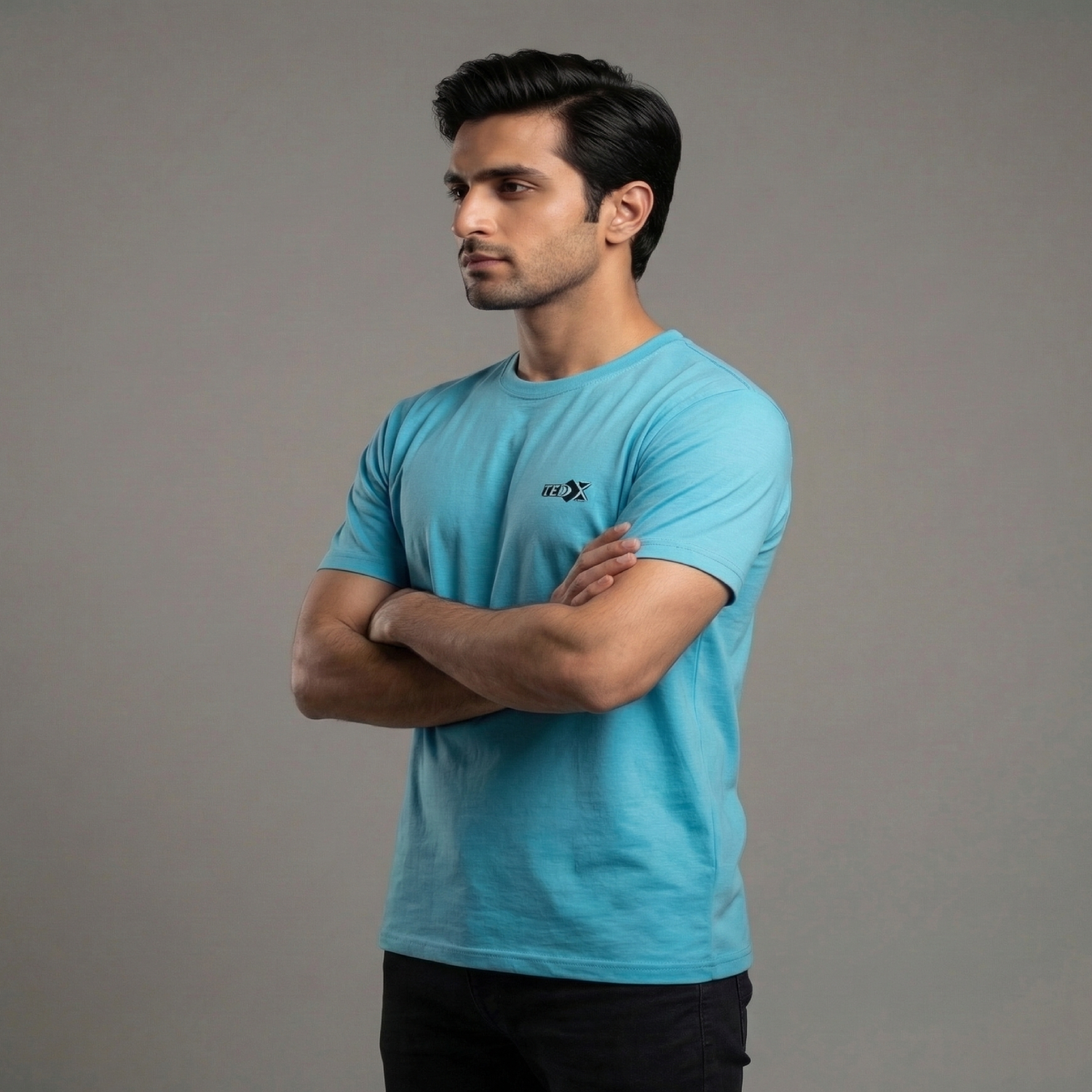 Men's Basic T-Shirt (Sky Blue) - Image 2